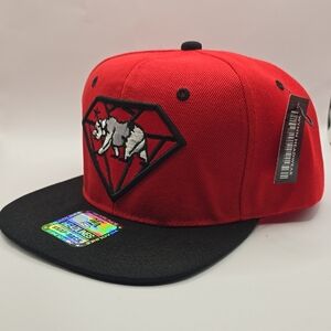 Red and Black Snapback Cap
